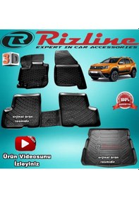 Resim Dacia Duster 4X4 3D Paspas+Bagaj Havuz Siyah 2018 Sonrası Rizline N11.4050 