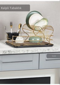 Resim Jet's Home 2 Katlı Bulas Iklık Tezgah U Stu Tabaklık Bpa Free Bulas Ik Sepeti Kalpli Gold Gold 
