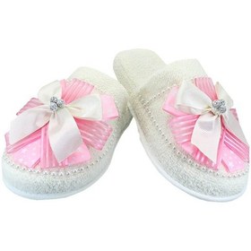 Resim Lohusa Terlik ve Taç Seti. Fiyonklu Pembe 