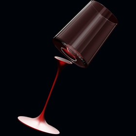 Resim Split Glass - Şampanya Bardağı - Kırmızı 