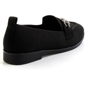 Resim Bambi Siyah Kadın Loafer Ayakkabı K01327022282 Siyah 