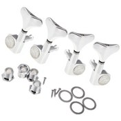 Resim 4 Krom Sızdırmaz Akort Mandalları Bas Gitar İçin Akort Makinesi Kafaları 2l+2r 