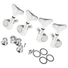 Resim 4 Krom Sızdırmaz Akort Mandalları Bas Gitar İçin Akort Makinesi Kafaları 2l+2r 