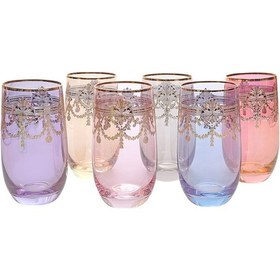 Resim Decorium Ars 614 Su Bardağı 6 Prc Elit 01 Altın Asorti 