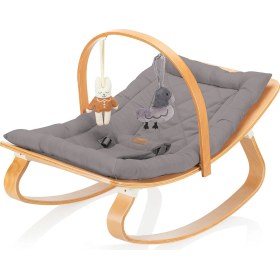 Resim Wellgro Natura Ahşap Sallanan Ana Kucağı, Gri 