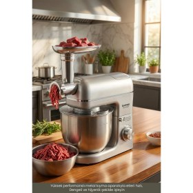Resim Lorenzo Multichef Stand Mixer 3in1 Hamur Yoğurma Blender Et Kıyma Makinesi 