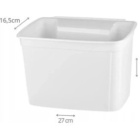 Resim Dolap Kapağına Asılabilen Kapaklı Pratik Çöp Kovası Çöp Kutusu 