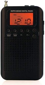 Resim Anself HRD-104 Taşınabilir AM/FM Stereo Radyo Cep 2-Band Dijital Ayarlama Radyo Mini Alıcı Açık Radyo w/Kulaklık İpi 1.3 inç LCD Ekran 