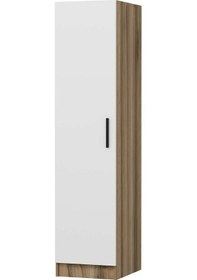 Resim Minar Kale 1 Kapaklı Raflı Dolap Dore - Beyaz 210cm 