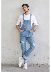 Resim Erkek Jean Tulum Pantolon Mavi 