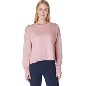 Resim Sweaty Betty After Class Crop Kadın Pembe Sweatshirt 