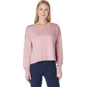 Resim Sweaty Betty After Class Crop Kadın Pembe Sweatshirt 