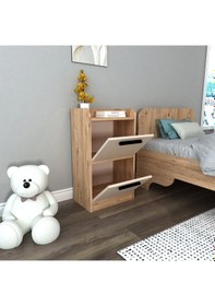 Resim Arnetti 2 Çekmeceli Luses Komodin Atlantik Çam Bej 