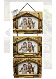 Resim Bambu Ahşap Zarafet Üçlü Çerçeve 