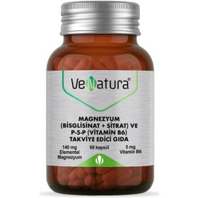 Resim Venatura Magnezyum (Bisglisinat+Sitrat) ve P5p (Vitamin B6) 