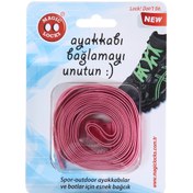 Resim Magic Locks Akılı Elastik Yassı Bağcık-Pembe Pembe 