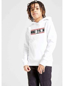 Resim Mike Tyson Academy Baskılı Unisex Çocuk Kapüşonlu Beyaz Sweat (528849287) Beyaz 
