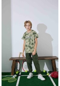 Resim Kıpırık Baby Erkek Çocuk Yeşil Batik Desenli Pijama Takımı-1272 Yeşil 