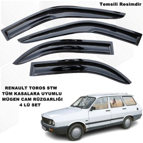 Resim caraks Renault 12 Toros Stw Mügen Cam Rüzgarlığı Tüm Stw Kasalara Uyumlu 4 Lü Set Cam Rüzgarlığı- 