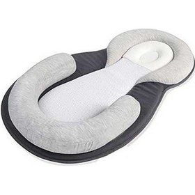 Resim Flybuy Yuvarlanma Önleyici Yenidoğan Yastığı Uyku Pozisyon Pedi Düz Gri Bebek Anti Yastık 