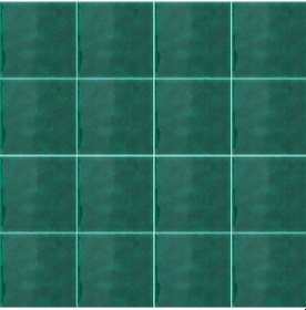 Resim Armada Çini 12.5x12.5 Cm Düz Yeşil Çini Seramik Karo 