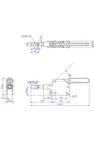 Resim MAMMUD İtme Çekme Geçişli Kelepçe Düşük Profil - GH-30292M, Hızlı Açılır 