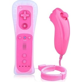 Resim Wii Sağ-sol El Kolu Kum Saati Kolu + Silikon Kılıf Ve Eldiveni - Pembe 