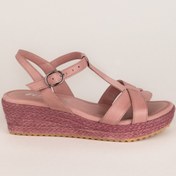 Resim Elile Shoes Hakiki Deri Yumuşak Tabanlı Büyük Numara Kadın Sandalet 