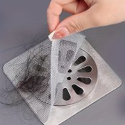 Resim Yapışkan Drenaj Filtresi 1/8/16'lı Set - Banyo, Lavabo ve Küvet için Saç Tutucu, Kolay Kurulum, Dayanıklı Plastik 
