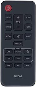 Resim AIDITIYMI NC302 NC302UH RTNC302UH Yedek Soundbar Uzaktan Kumanda Sanyo Ses Çubuğu Hoparlör Ev Sineması Sistemi FWSB426F FWSB426FA NC306 NC306UH Magnavox Soundbar NC307 NC307UH MSB3610/F7 için uygun 