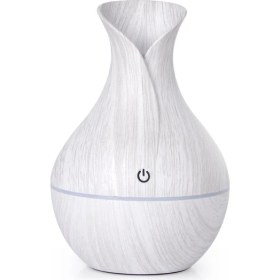 Resim Sagrado Elektrikli Hava Nemlendirici Esansiyel Aroma Yağı Difüzör Ultrasonik 130 ml Ahşap Tahıl Nemlendirici USB Mist Maker LED Işık C (Yurt Dışından) 