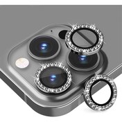 Resim KVK PRİVACY Iphone 12 Pro Max Uyumlu Grafit Taşlı Kamera Lensi Koruyucu 