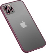 Resim Iphone 12 Pro Max Uyumlu Kılıf Kamera Lens Korumalı Chatoyant Retro Kapak Koyu Mor CoverZone