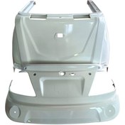 Resim 3 Tekerlekli Elektrikli Motor Arka Orta Grenaj Takımı Beyaz 