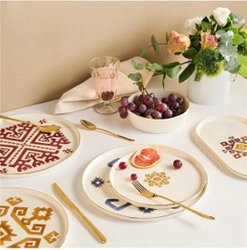 Resim Porland Arabesque Desen1 Düz Tabak 21cm 