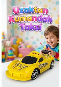 Resim Uzaktan Kumandalı 4 Fonksiyonlu Oyuncak Ticari Araba - Taxi Sb 2040 Sarı 