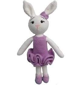 Resim Amigurumi Organik Oyuncak Tavşan 