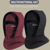 Resim 1 adet Sonbahar ve Kış Dış Mekan Sıcak Şapka/Kapak/Parça Şapka, İki Katmanlı Şapka Tasarımı, Balaclava Şapka, Bisiklet/Skating/Oyun için Uygun, Kullanılabilir, Yumuşak ve Rahat, Unisex, Pilsiz 