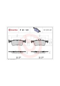 Resim Peugeot 508 Arka Fren Balatasi 2019-2024 Brembo P61121 