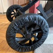 Resim 4 Adet Genç Bebek Arabası Tekerlek Örtüsü, Polyester Toz ve Toza Dayanıklı, Kolay Temizlenir Ev Girişi Kullanımı - İdeal Şükran Günü ve Noel Hediyesi, Açık Dönüş, Toza Dayanıklı 