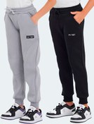 Resim Slazenger LAVRA 2 li set Unisex Çocuk Cepli Siyah -Taş Gri Eşofman Altı 
