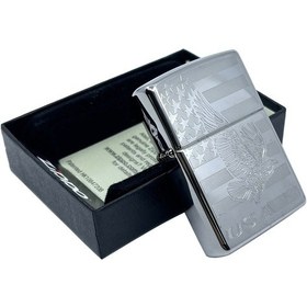 Resim Zippo Iron Eagle Dizayn Çakmak Gri 