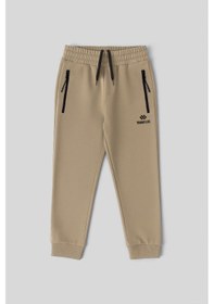 Resim Tommylife Koyu Bej Fermuarlı Standart Fit İnce Erkek Çocuk Eşofman Alt - 64042 Koyu Bej 