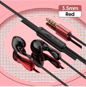 Resim 35mm Pembe Bas Ses Kulaklık Usb Tip C 3.5mm Kulak İçi Spor Kablolu Kulaklık Ses Kontrolü Kulaklık Mikrofonlu Samsung S24 Xiaomi İçin 