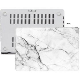 Resim Macbook Pro Kılıf 13 İnç Mermer11nl Eski Hdmı'lı Model 2012-2015 A1425 A1502 İle Uyumlu R-08 