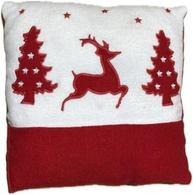 Resim Yılbaşı Yastığı, 25 Cm Lüks Polar, Cadılar Bayramı Dekorasyonu, Kış, Noel Baba Partisi 
