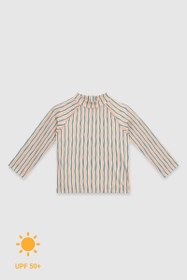 Resim UV Korumalı Uzun Kollu Erkek Bebek Üst Mayo Orange Oasis - Orange Oasis / 3-4 Yaş 