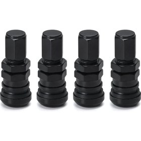 Resim Zhuning Shop 2 Logo Stili Olmayan Siyah Hypertune - Evrensel 4 Işınları Yarış Dövme Alüminyum Valf Gövde Kapakları Tekerlekler Jantlar HT-WR11 (Yurt Dışından) 