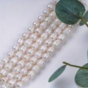 Resim 1 adet 18 cm 11-12 mm Doğal Tuzlu İnci Bezi - Krem Beyaz Yuvarlak İnciler Takı Yapımı, DIY El Sanatları, Küpeler, Kolyeler, Bilezikler - Yüksek Kaliteli Dekoratif İnciler 