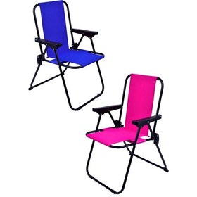 Resim Exent 2 Adet 2-6 Yaş Lüx Çocuk Piknik Sandalyesi-mini Kamp Sandalyesi-mavi-pembe 